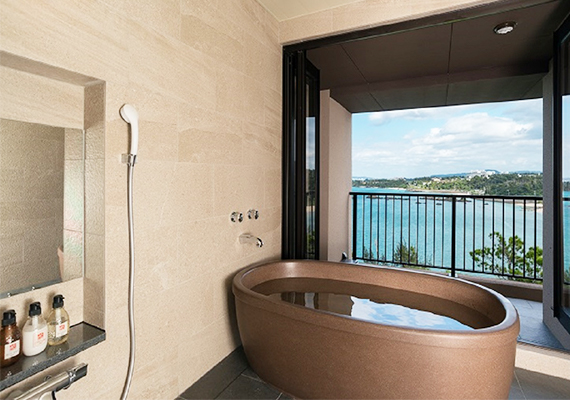 Superb view bath placed in all guest rooms