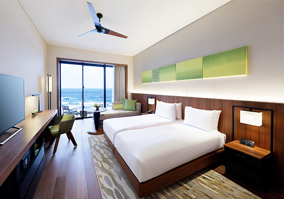 Open-air balcony is available in all guest rooms so you can enjoy the sea views. 