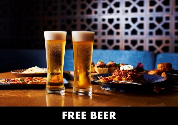 There is free beer time for guests only!