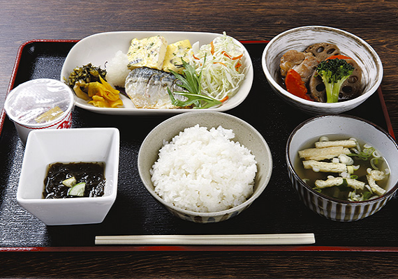Breakfast menu (sample of Japanese-style dish)