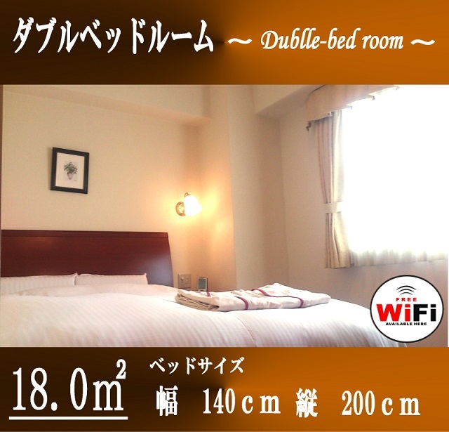 Double Room (18 m² / 1 bed of 140 cm width)【Non-smoking】