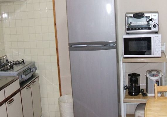 Kitchen and refrigerator comprise. The photograph is for illustrative purposes only.