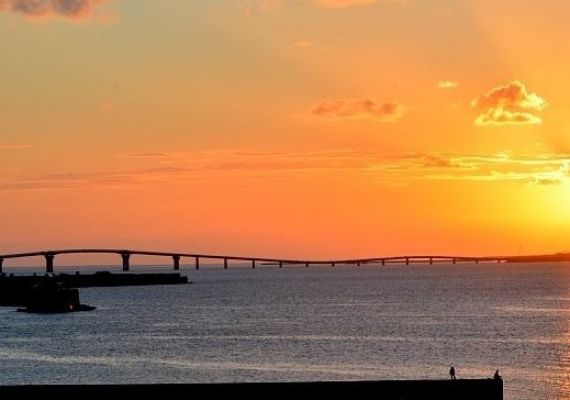 석양・이라부대교(伊良部大橋)