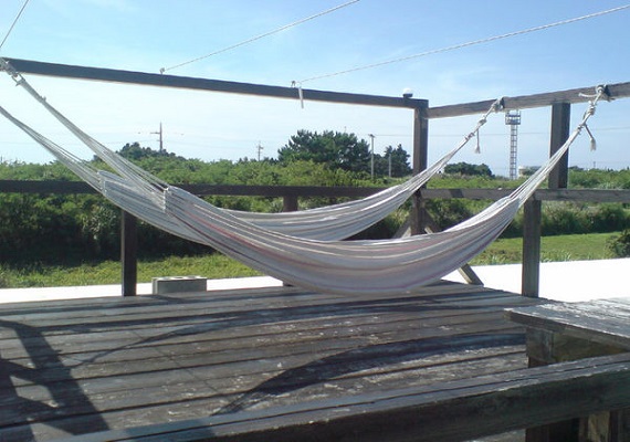 Hammocks on the roof