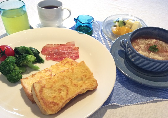 ある日の朝食はフレンチトースト