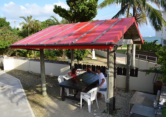 Enjoy a barbecue in the pavilion in the spacious old style home grounds.