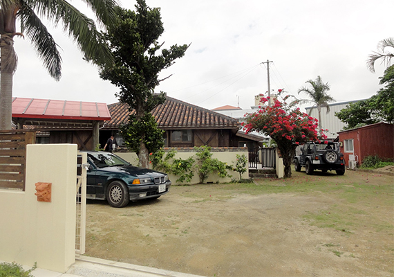 Parking lot in the grounds