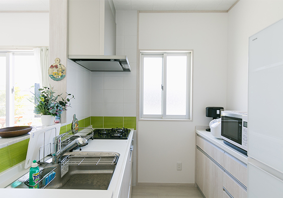 Kitchen with basic kitchen utensils