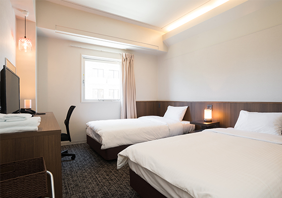 全室シモンズベッドを採用したお部屋で快適な滞在をお楽しみください。