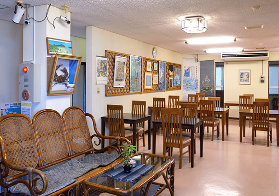 Front desk, dining room