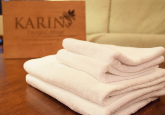 Towels and amenities are also available