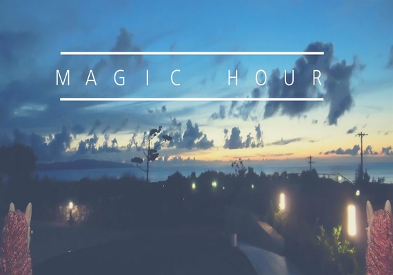 ホテル前で見ることができるMagicHour！！