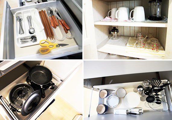We prepare basic kitchen utensils and tableware. 