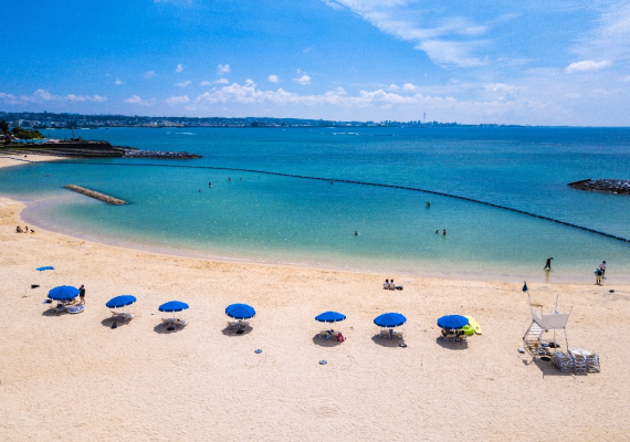 Sunset beach seen from the veranda