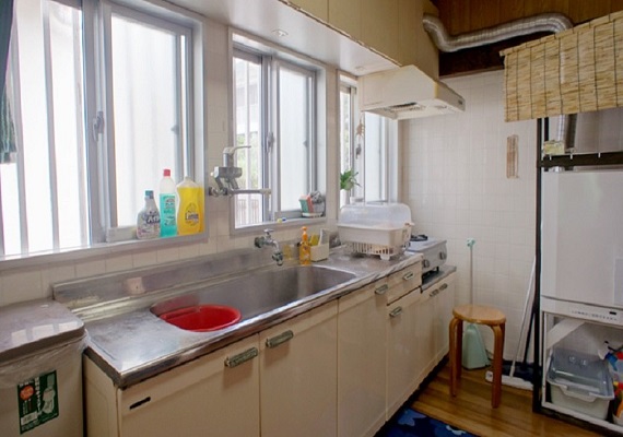 Kitchen (refrigerator, microwave, gas stove, dish dryer)