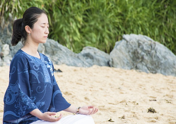 Beach yoga