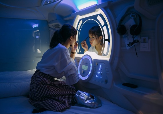 In the capsule floor