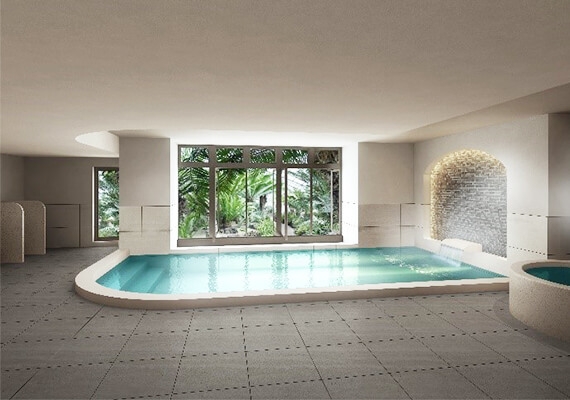 最上階8階には沖縄では数少ない天然温泉が楽しめます。
