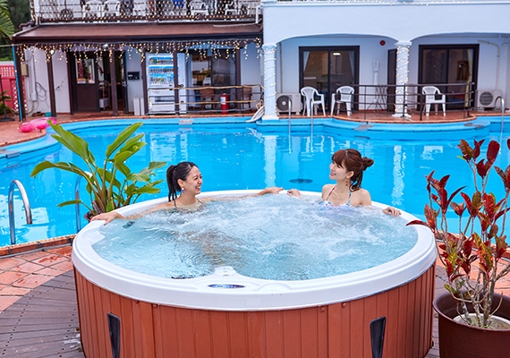 POOL SIDE jacuzzi (pool resort main building)