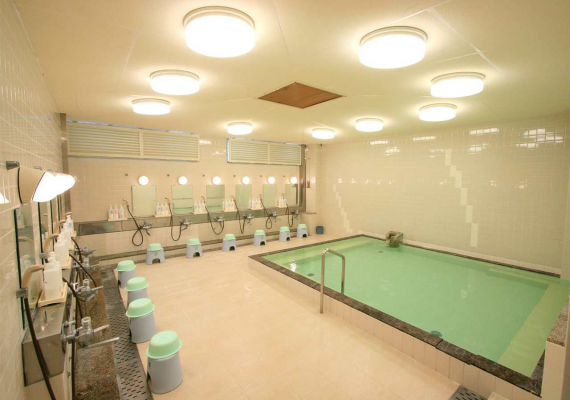 The large public bath is located in the clubhouse (approximately a 2-minute walk from the hotel).