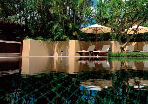 Outdoor pool full of resort feeling