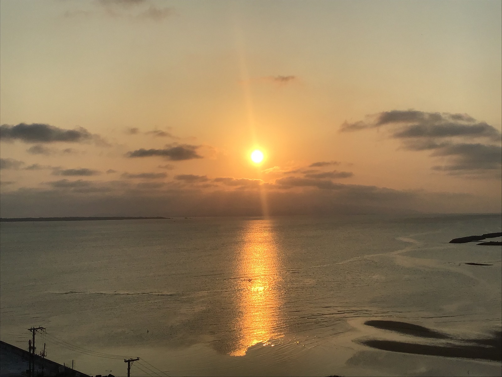 新川から撮影した風景