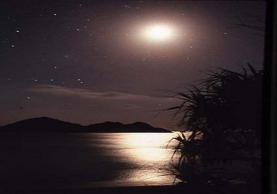 阿波连海滩上延伸的夜空