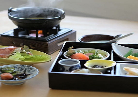 Breakfast: Japanese set meal 