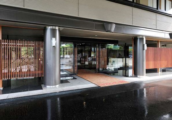 In front of the entrance In front of the entrance