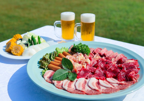 [春天、夏天★限定]　有隨意歡迎飲料在的花園BBQ肉<標準>&喝(2小時)