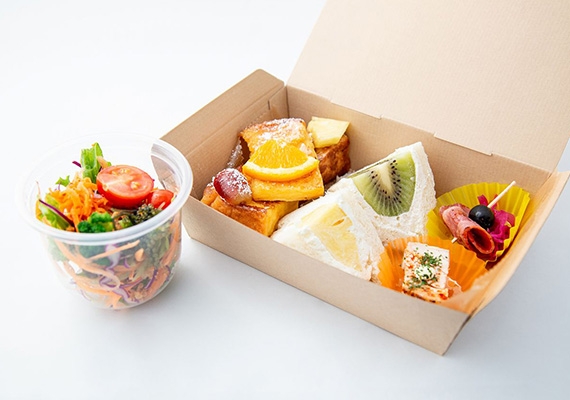 【モクレレ朝食BOX】フレンチトーストとフルーツサンド