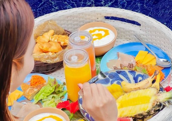 【2食付】石垣牛BBQと沖縄本島唯一の特別朝食(BBQ+フローティング朝食)