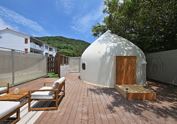 【Tatazumi☆外観】プライバシーに配慮した設計で安心。大切な人と、静かで穏やかな島時間を。