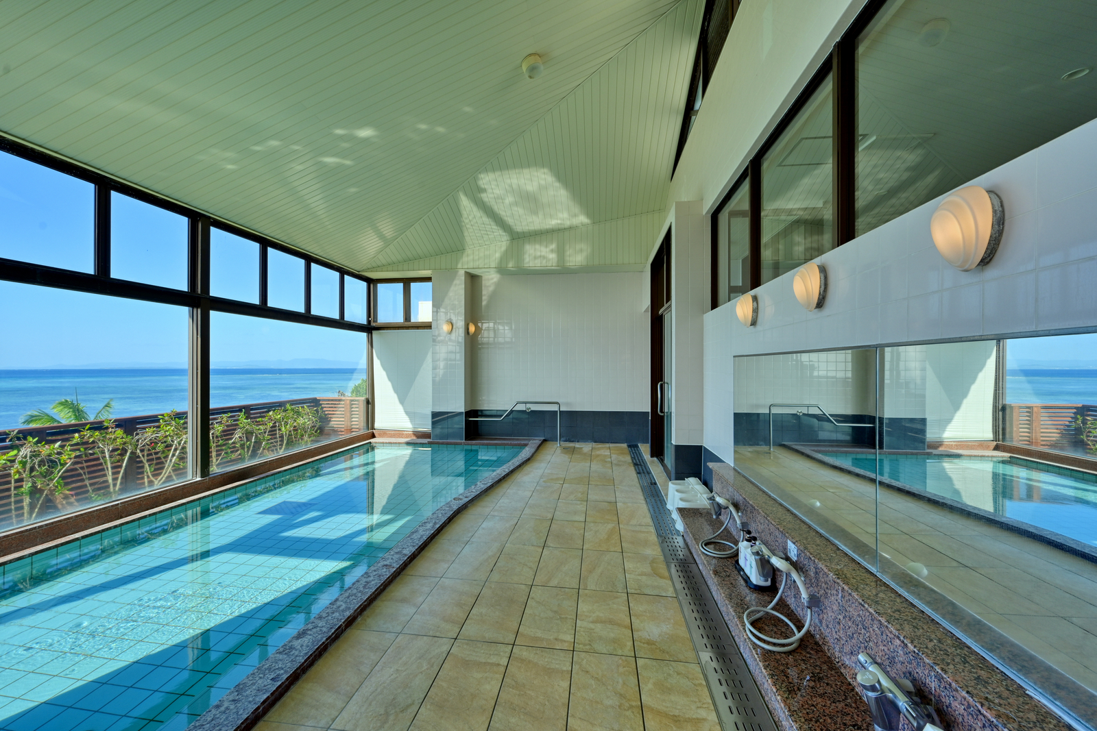 Infinity pool in the hotel with view of sea of Yaeyama Infinity pool in the hotel with view of sea of Yaeyama
