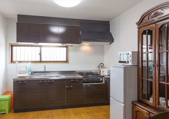 Kitchen with tableware