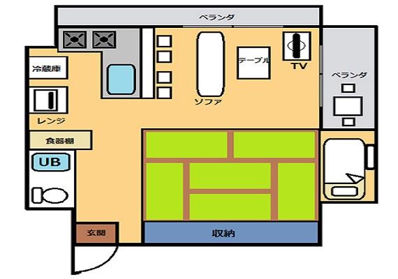 [Upper Floors] Deluxe Room (36 ㎡) with kitchen 