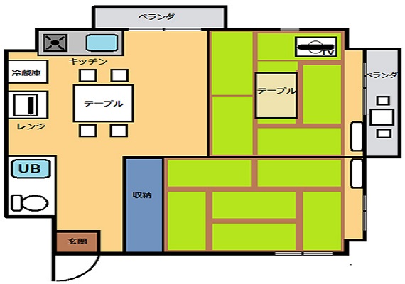 和室45㎡・キッチン付き 