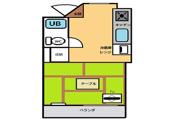 日式客房20平方米・带厨房