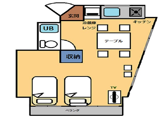 豪華雙床房（30㎡）・附廚房