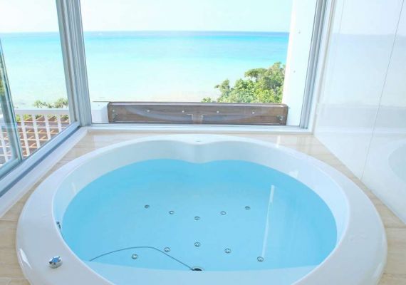 【禁煙】海洋美景＆設有按摩浴池　雙床房