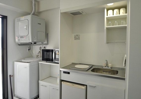 With with life household appliances, it is convenient for long-term stay♪