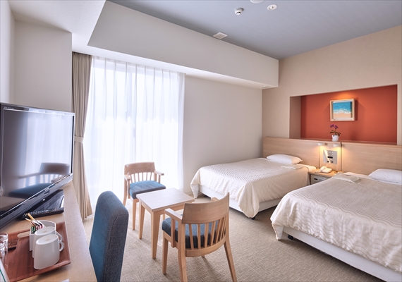 You can enjoy a higher-grade stay in a spacious room.
※ Extra beds will be provided for 3 people.
