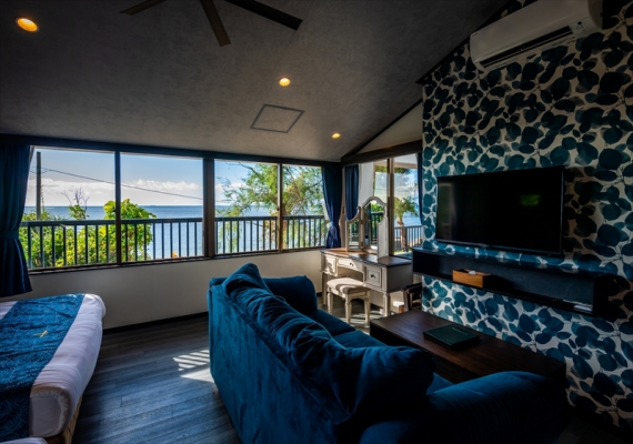 We can see the sea from annex beach side villa special room bedroom