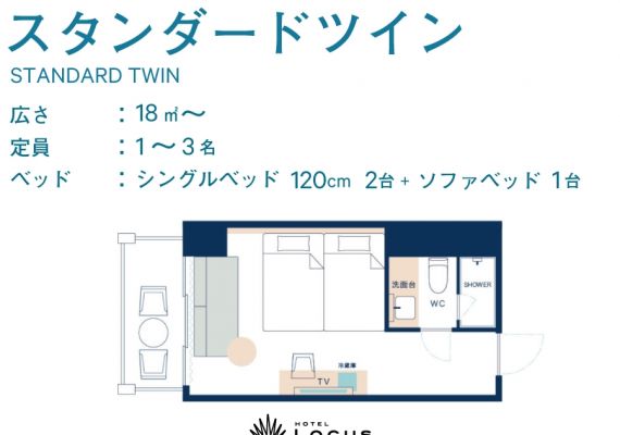 床寬 110 cm x 2 + 沙發床 USB 連接 / 免費 Wi-Fi / 最多可容納 3 人 / 智能手機便攜 / 牙刷 / 吹風機 / 睡衣 / 僅可淋浴