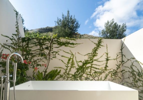 【プライベートプール】セミダブル2台+ソファベッド1台+デイベッド1台｜テラス・アウトドアバス付＜99平米＞