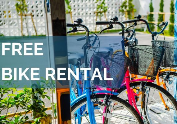 【無料レンタサイクル】周辺散策に便利な自転車を無料で貸出中。