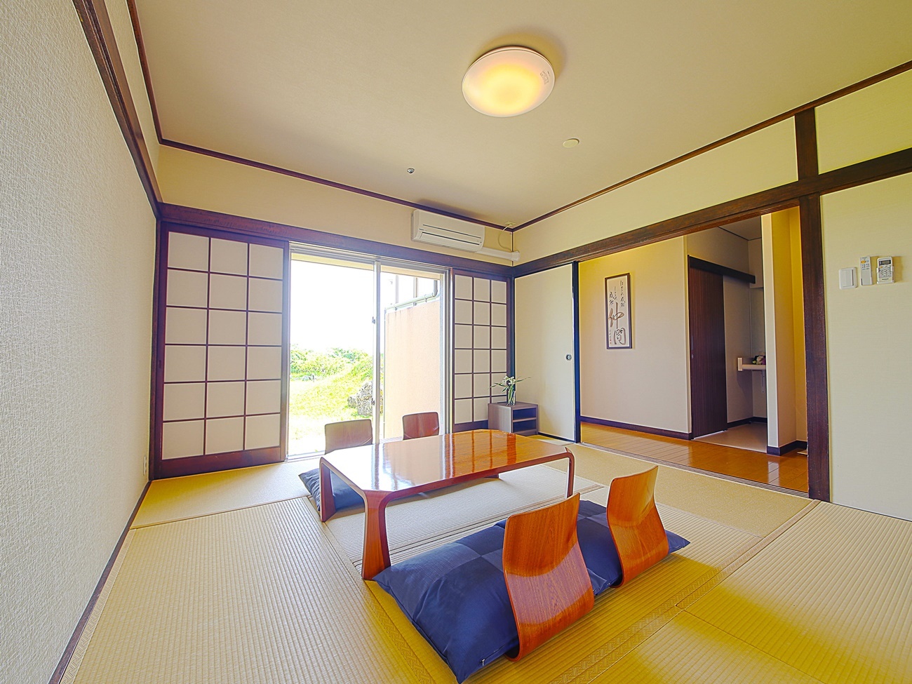 Japanese-style room with natural hot spring