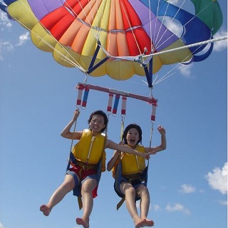 Anyone above the age of 6 are welcome to participate! A favourite activity for the family! Parasailing & Banana Boat Ride