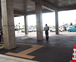 Our staff will wait for you with pla-card showing OTS Rent-a-car.Please say your name and reservation number.