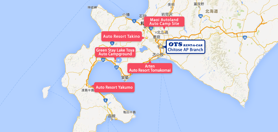 OTS Rent-a-car access map